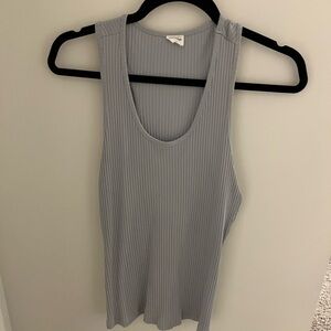 Wilfred Light Blue Gray Ribbed Tank Top